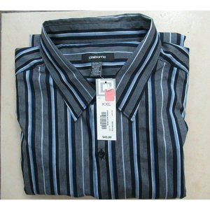 New Claiborne Men's Long Sleeve Striped Size XXL